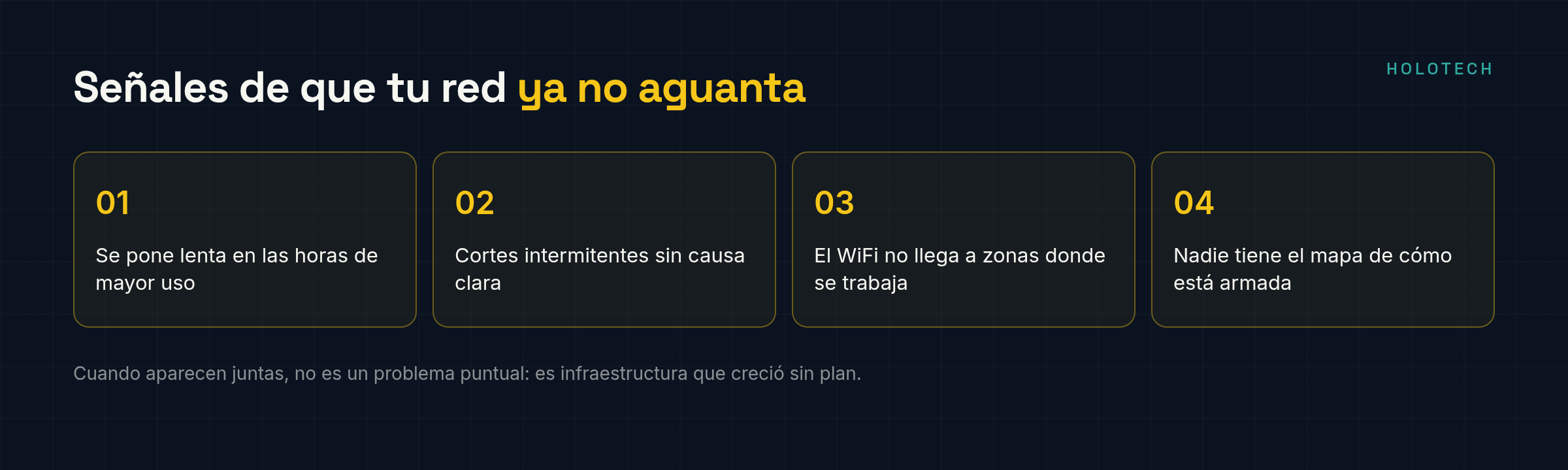 Cuatro señales de que una red empresarial ya no aguanta